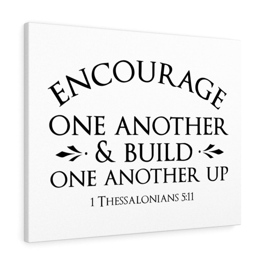 Scripture Walls Encourage One Another 1 Thessalonians 5:11 Bible Verse Canvas Christian Wall Art Ready to Hang Unframed-Express Your Love Gifts