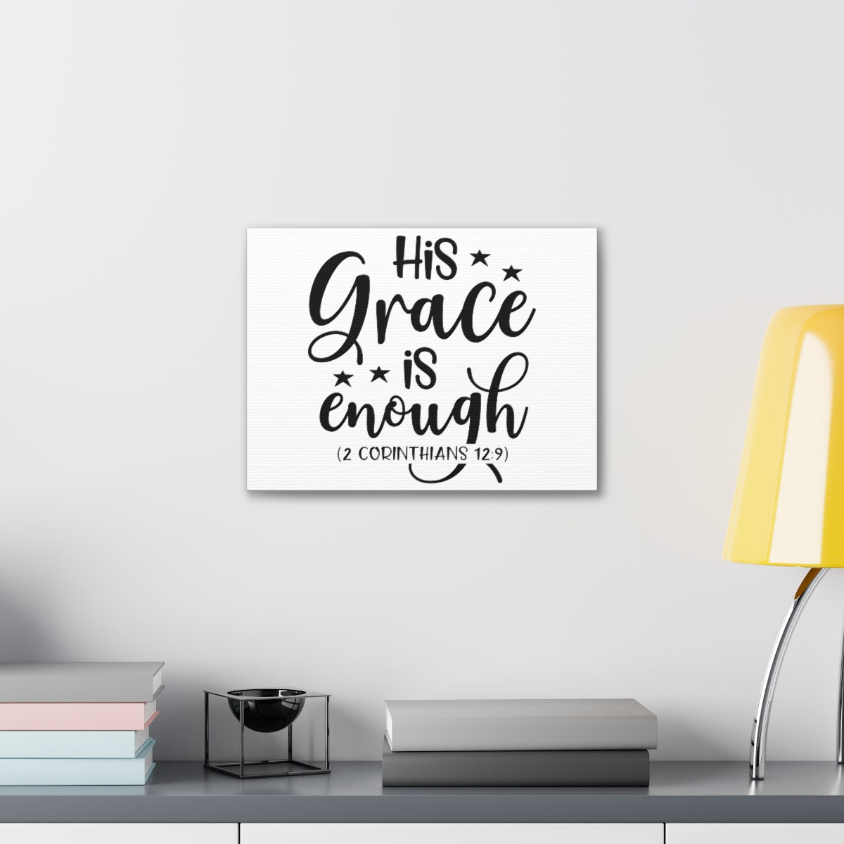 Scripture Walls Enough 2 Corinthians 12:9 Bible Verse Canvas Christian Wall Art Ready to Hang Unframed-Express Your Love Gifts