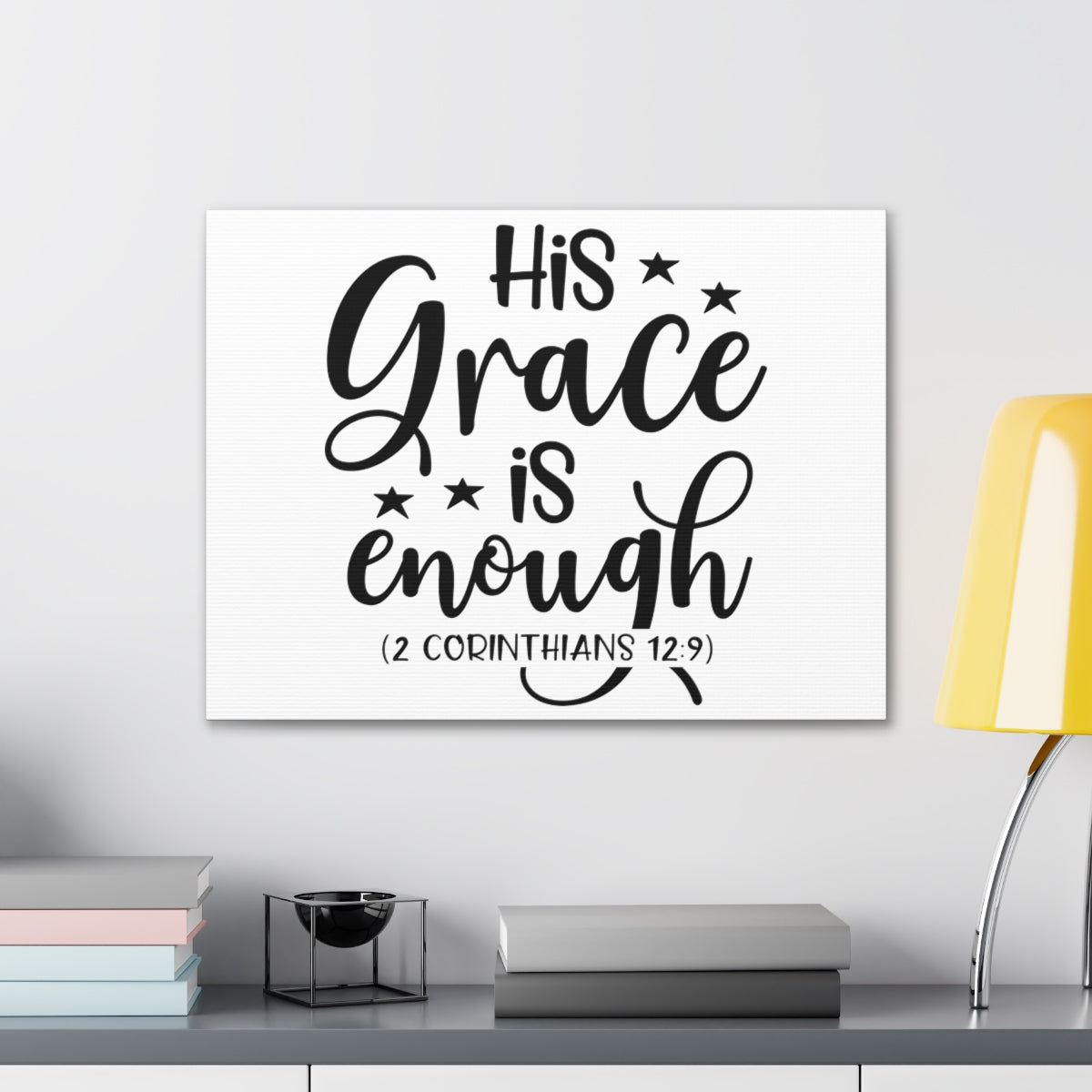 Scripture Walls Enough 2 Corinthians 12:9 Bible Verse Canvas Christian Wall Art Ready to Hang Unframed-Express Your Love Gifts