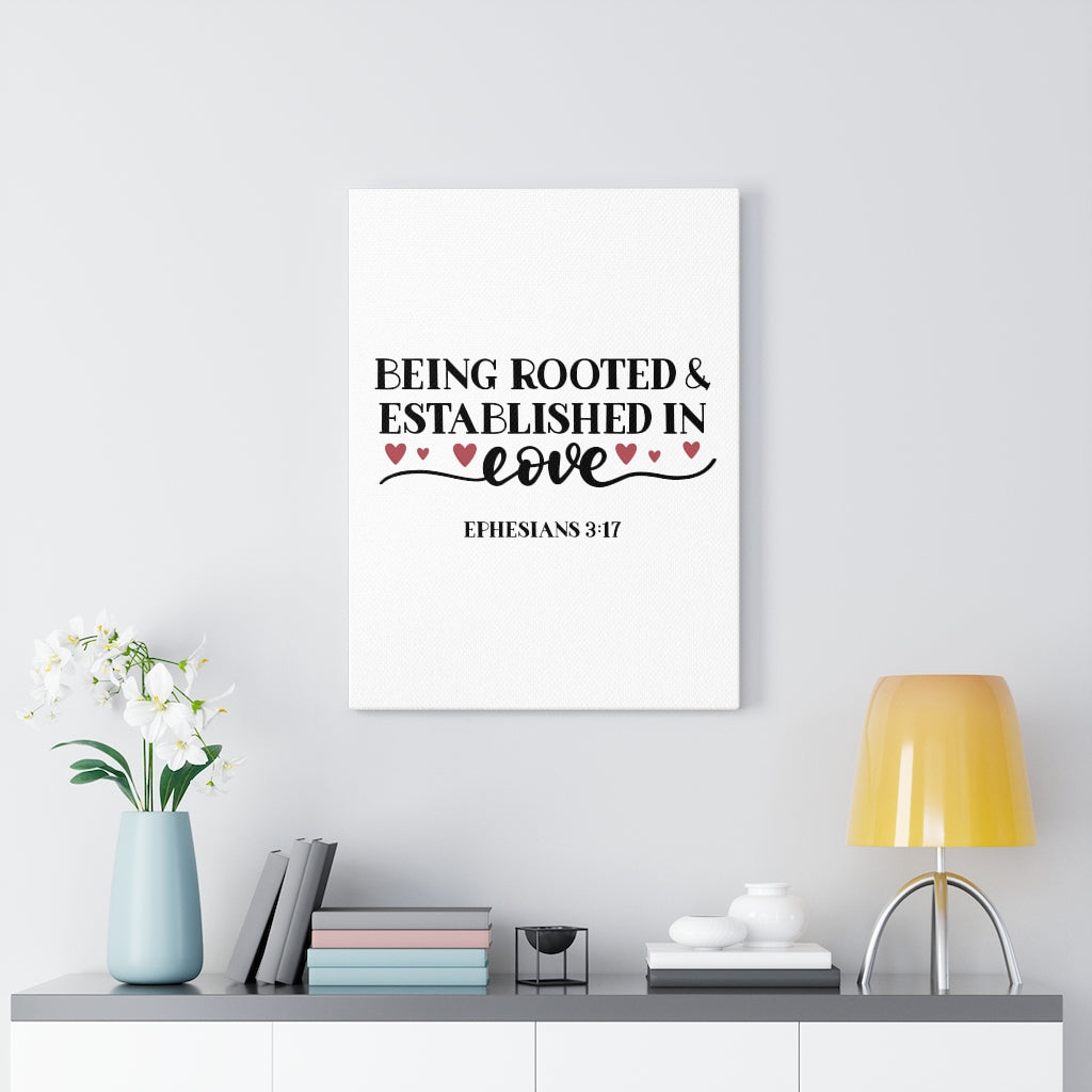 Scripture Walls Established In Love Ephesians 3:17 Bible Verse Canvas Christian Wall Art Ready to Hang Unframed-Express Your Love Gifts