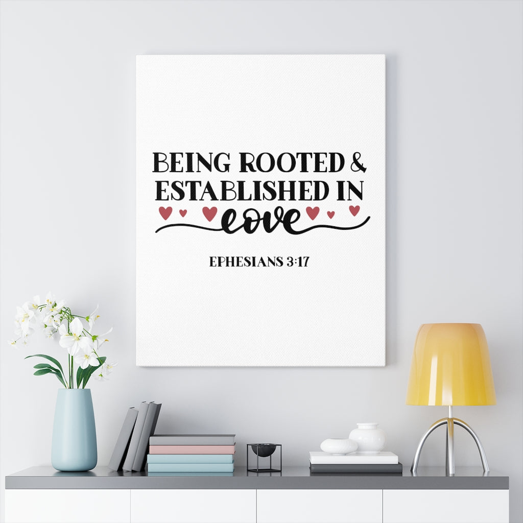 Scripture Walls Established In Love Ephesians 3:17 Bible Verse Canvas Christian Wall Art Ready to Hang Unframed-Express Your Love Gifts