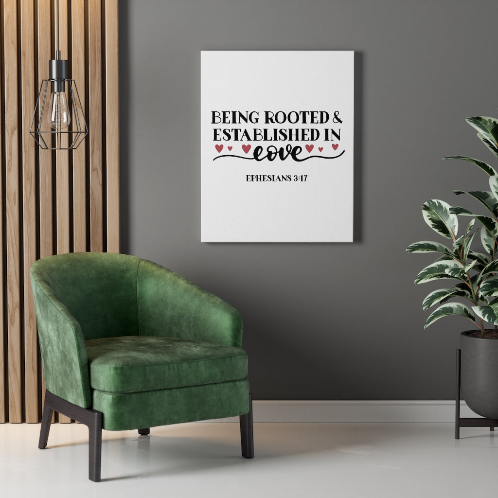 Scripture Walls Established In Love Ephesians 3:17 Bible Verse Canvas Christian Wall Art Ready to Hang Unframed-Express Your Love Gifts