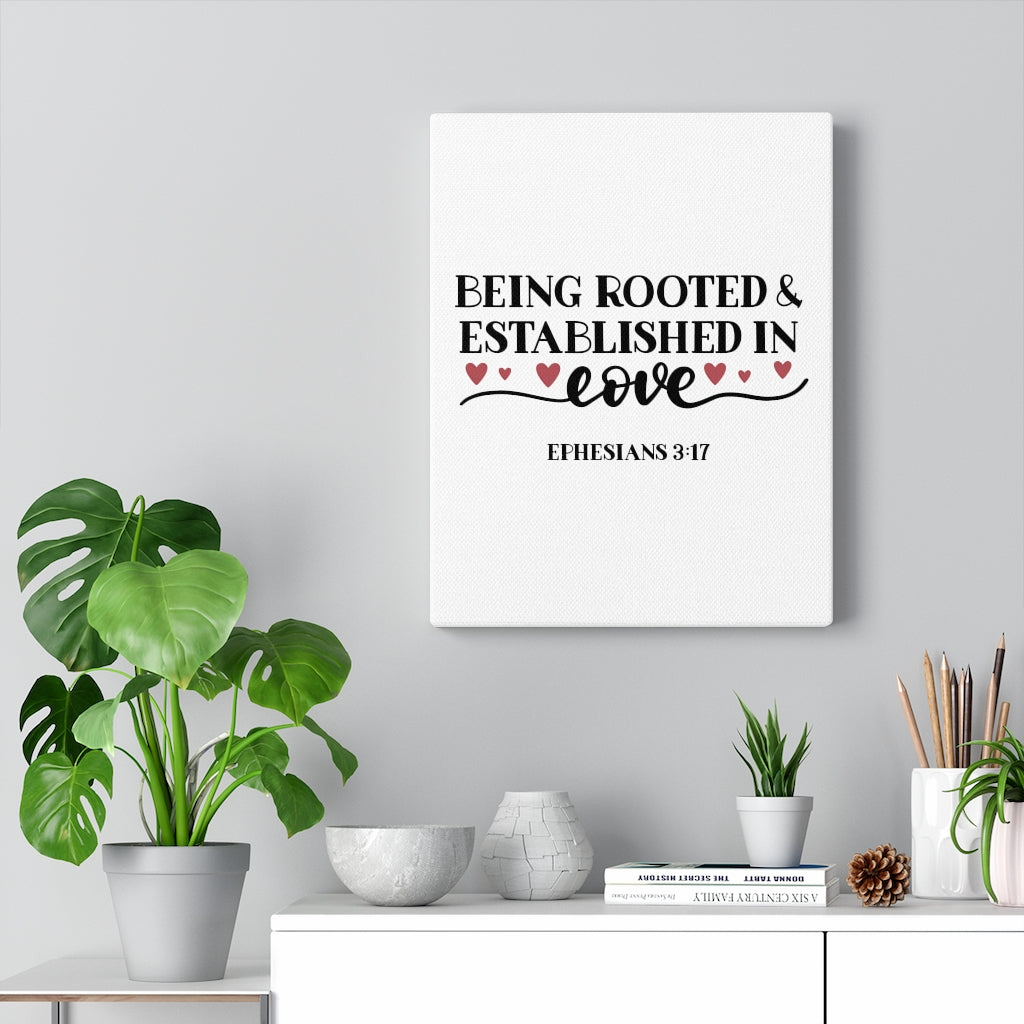 Scripture Walls Established In Love Ephesians 3:17 Bible Verse Canvas Christian Wall Art Ready to Hang Unframed-Express Your Love Gifts