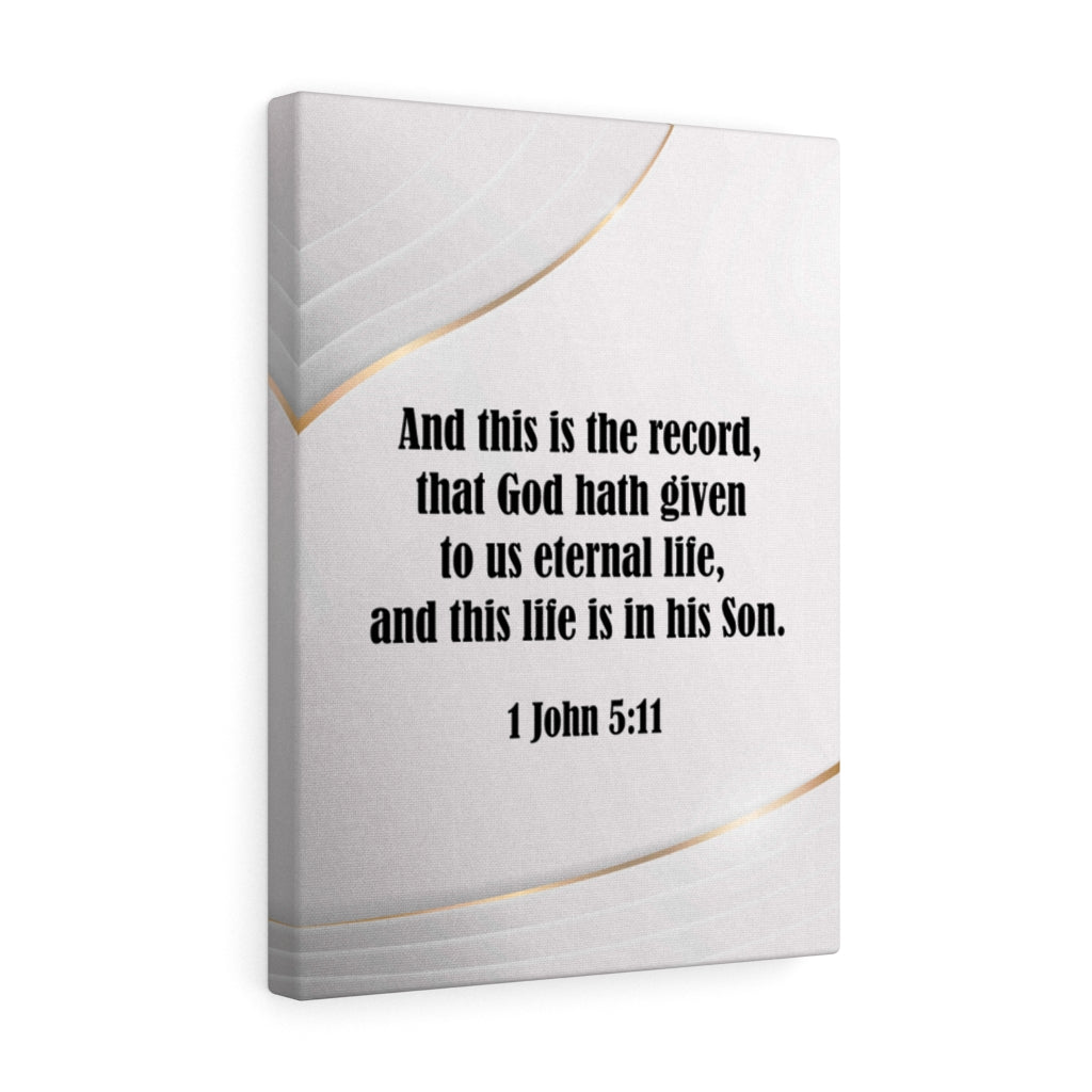 Scripture Walls Eternal Life 1 John 5:11 Christian Home Decor Bible Art Unframed-Express Your Love Gifts