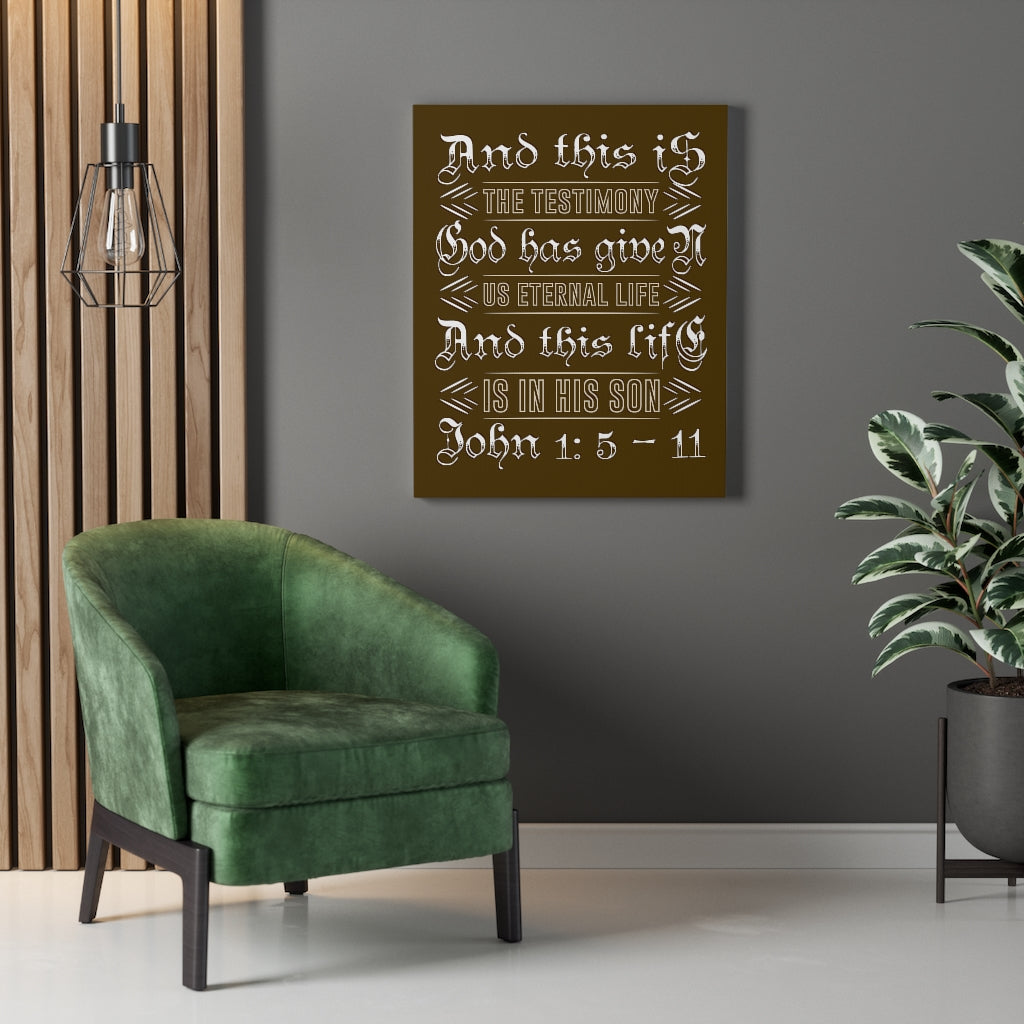Scripture Walls Eternal Life John 1:5 - 11 Bible Verse Canvas Christian Wall Art Ready to Hang Unframed-Express Your Love Gifts