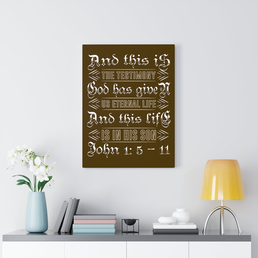 Scripture Walls Eternal Life John 1:5 - 11 Bible Verse Canvas Christian Wall Art Ready to Hang Unframed-Express Your Love Gifts