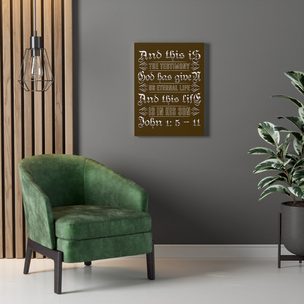 Scripture Walls Eternal Life John 1:5 - 11 Bible Verse Canvas Christian Wall Art Ready to Hang Unframed-Express Your Love Gifts