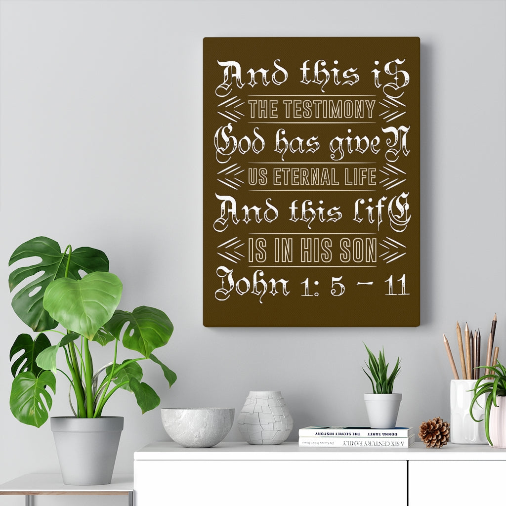 Scripture Walls Eternal Life John 1:5 - 11 Bible Verse Canvas Christian Wall Art Ready to Hang Unframed-Express Your Love Gifts
