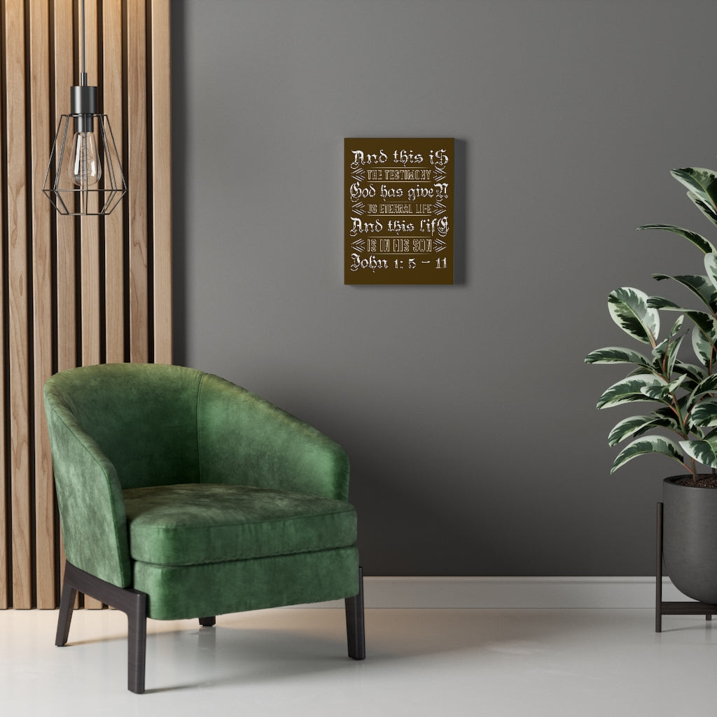 Scripture Walls Eternal Life John 1:5 - 11 Bible Verse Canvas Christian Wall Art Ready to Hang Unframed-Express Your Love Gifts