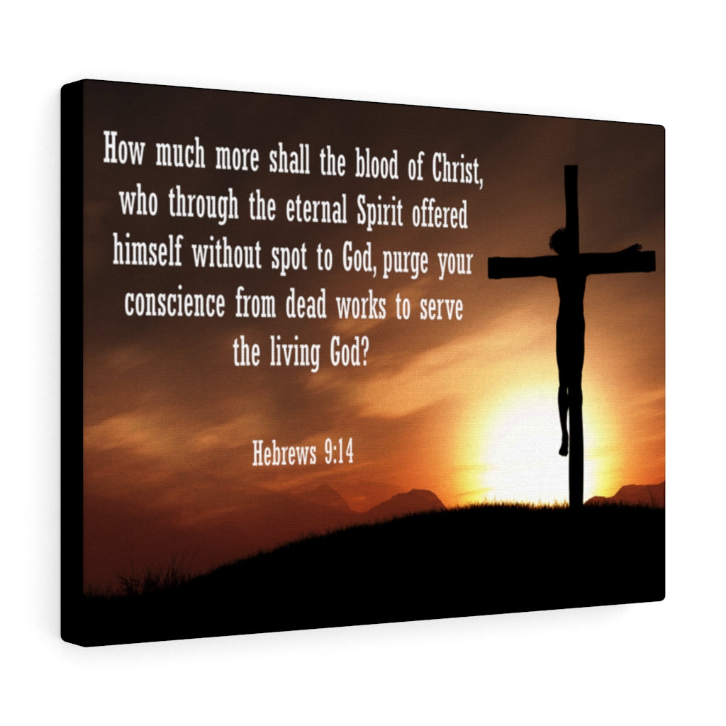 Scripture Walls Eternal Spirit Hebrews 9:14 Bible Verse Canvas Christian Wall Art Ready to Hang Unframed-Express Your Love Gifts