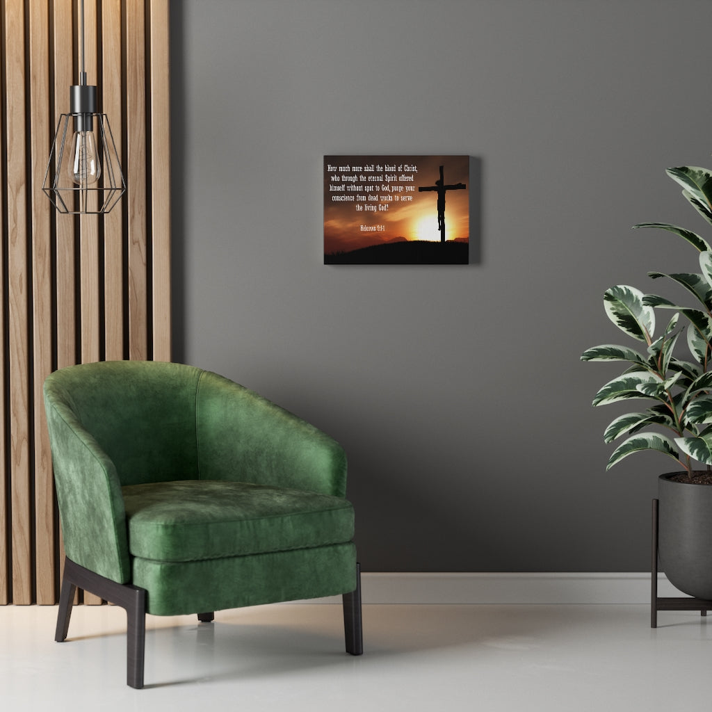 Scripture Walls Eternal Spirit Hebrews 9:14 Bible Verse Canvas Christian Wall Art Ready to Hang Unframed-Express Your Love Gifts