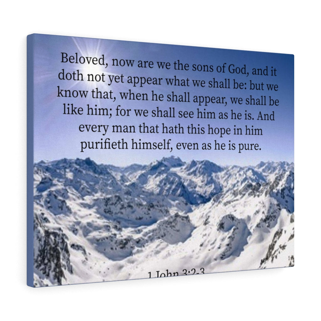 Scripture Walls Even As He is Pure 1 John 3:2-3 Bible Verse Canvas Christian Wall Art Ready to Hang Unframed-Express Your Love Gifts