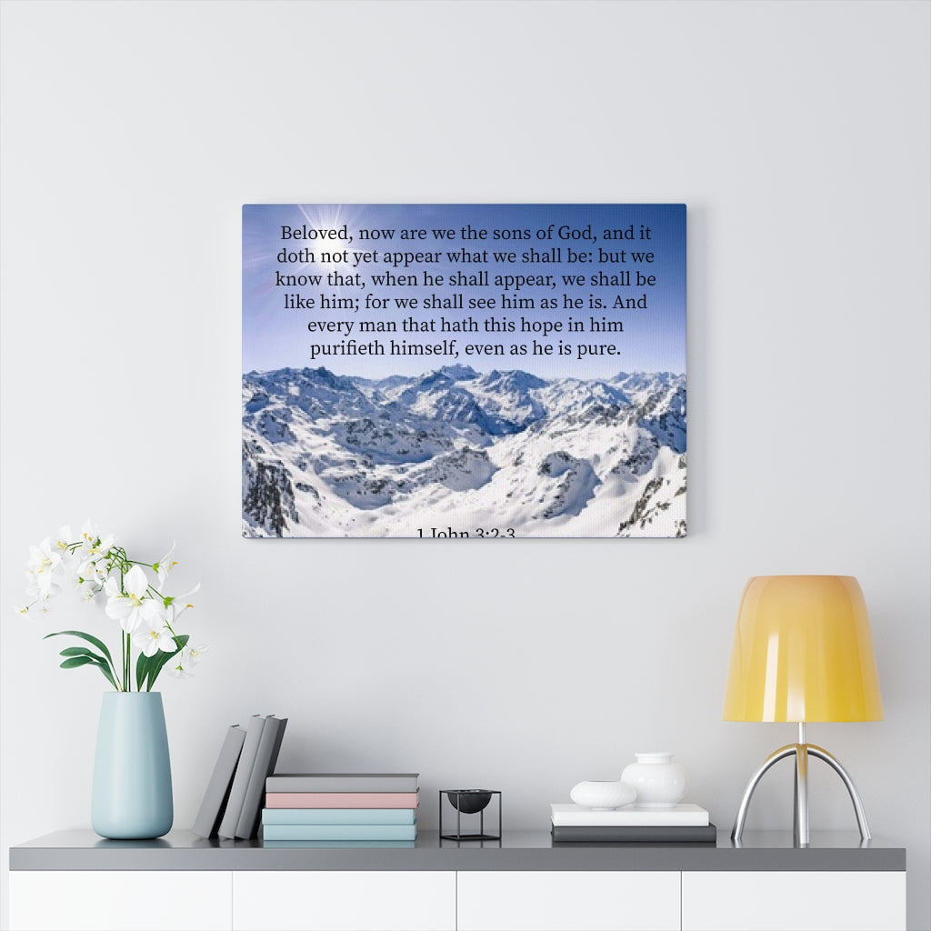 Scripture Walls Even As He is Pure 1 John 3:2-3 Bible Verse Canvas Christian Wall Art Ready to Hang Unframed-Express Your Love Gifts