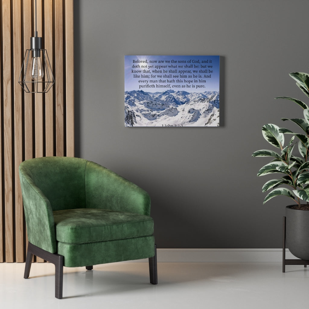 Scripture Walls Even As He is Pure 1 John 3:2-3 Bible Verse Canvas Christian Wall Art Ready to Hang Unframed-Express Your Love Gifts