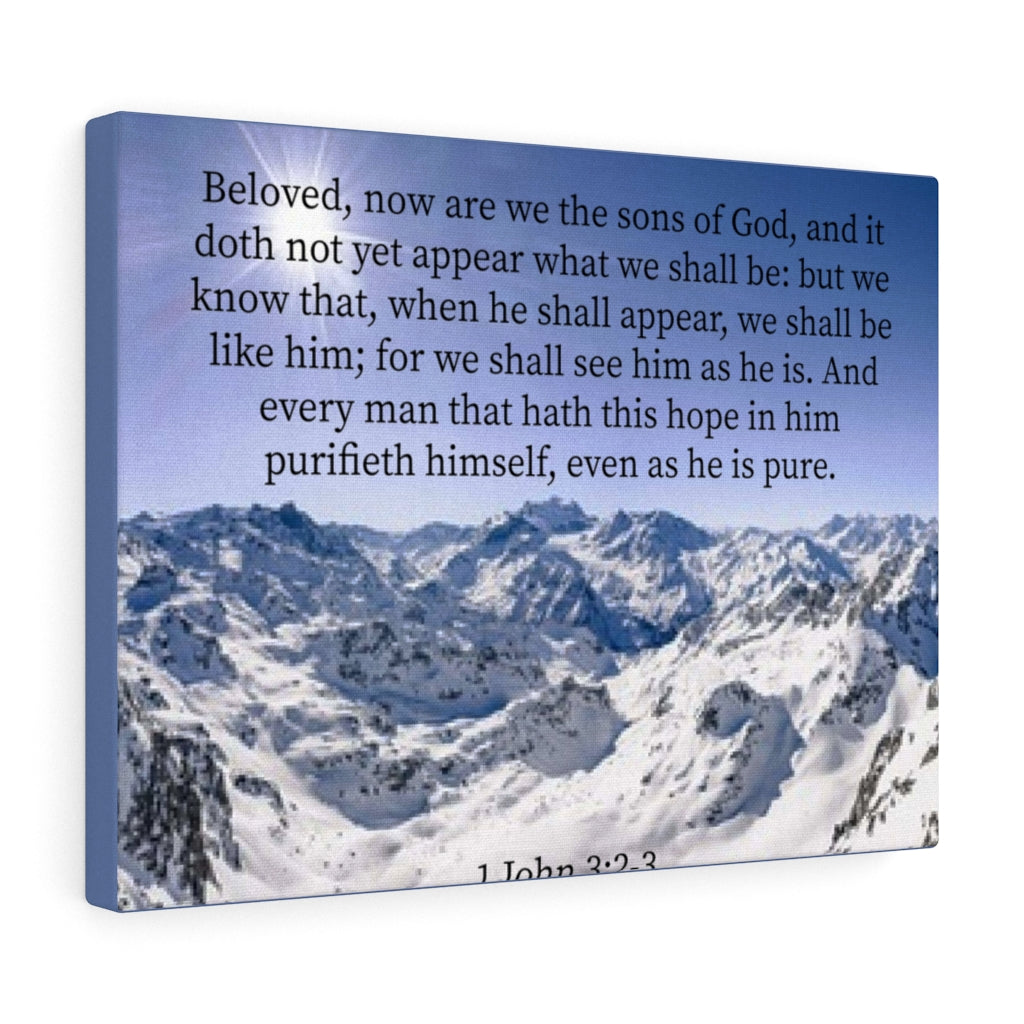 Scripture Walls Even As He is Pure 1 John 3:2-3 Bible Verse Canvas Christian Wall Art Ready to Hang Unframed-Express Your Love Gifts