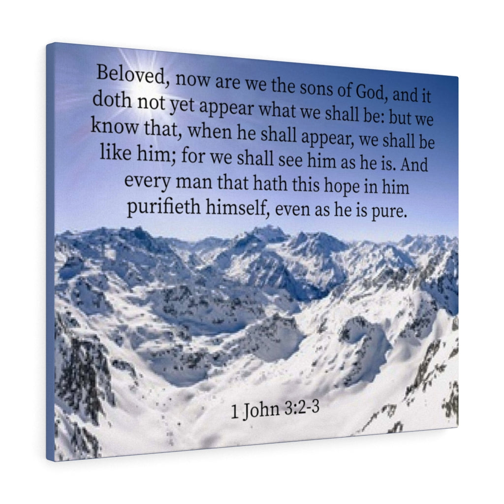Scripture Walls Even As He is Pure 1 John 3:2-3 Bible Verse Canvas Christian Wall Art Ready to Hang Unframed-Express Your Love Gifts