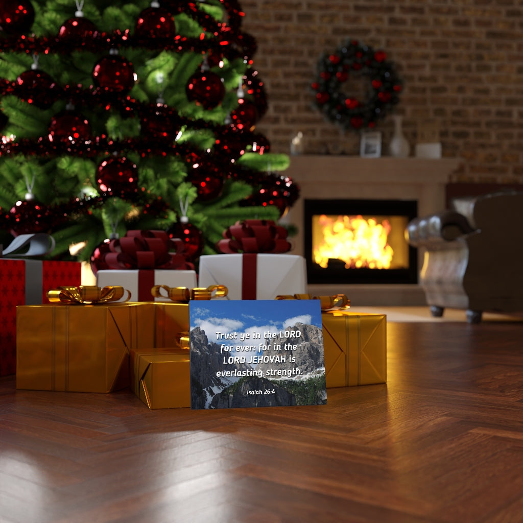 Scripture Walls Everlasting Strength Isaiah 26:4 Bible Verse Canvas Christian Wall Art Ready to Hang Unframed-Express Your Love Gifts