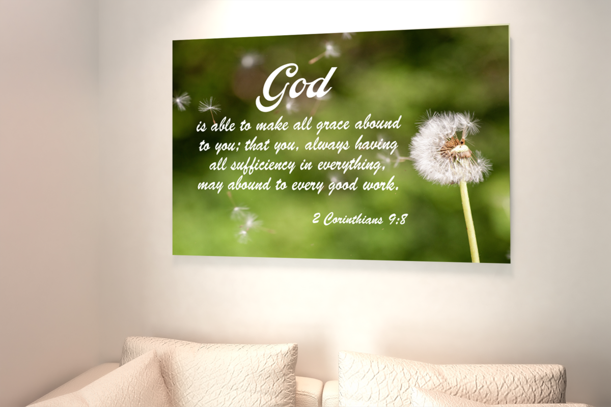 Scripture Walls Every Good Work 2 Corinthians 9:8 Bible Verse Canvas Christian Wall Art Ready to Hang Unframed-Express Your Love Gifts