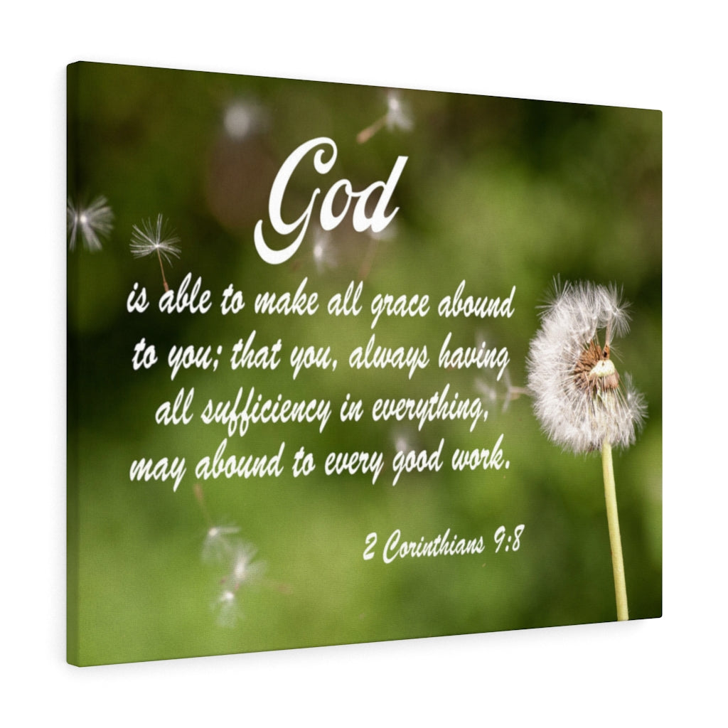 Scripture Walls Every Good Work 2 Corinthians 9:8 Bible Verse Canvas Christian Wall Art Ready to Hang Unframed-Express Your Love Gifts