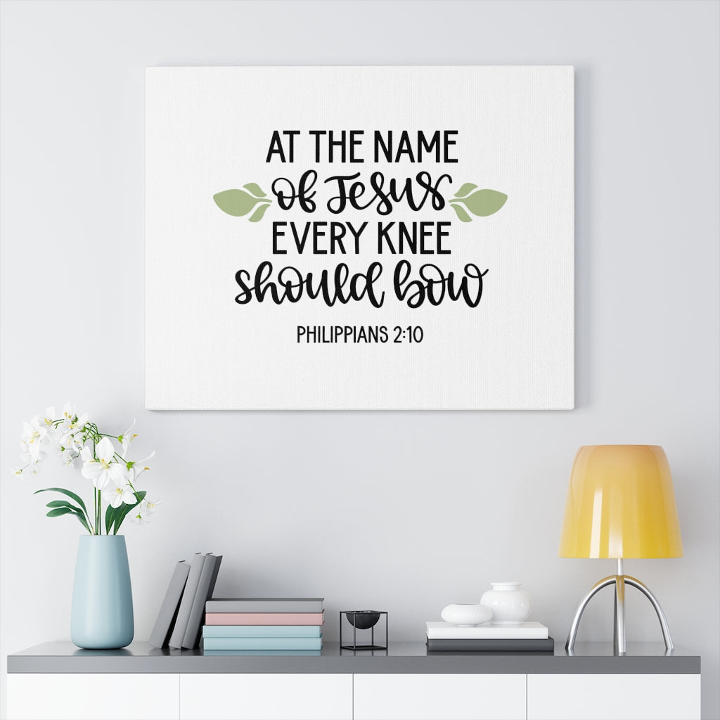Scripture Walls Every Knee Should Bow Philippians 2:10 Bible Verse Canvas Christian Wall Art Ready to Hang Unframed-Express Your Love Gifts