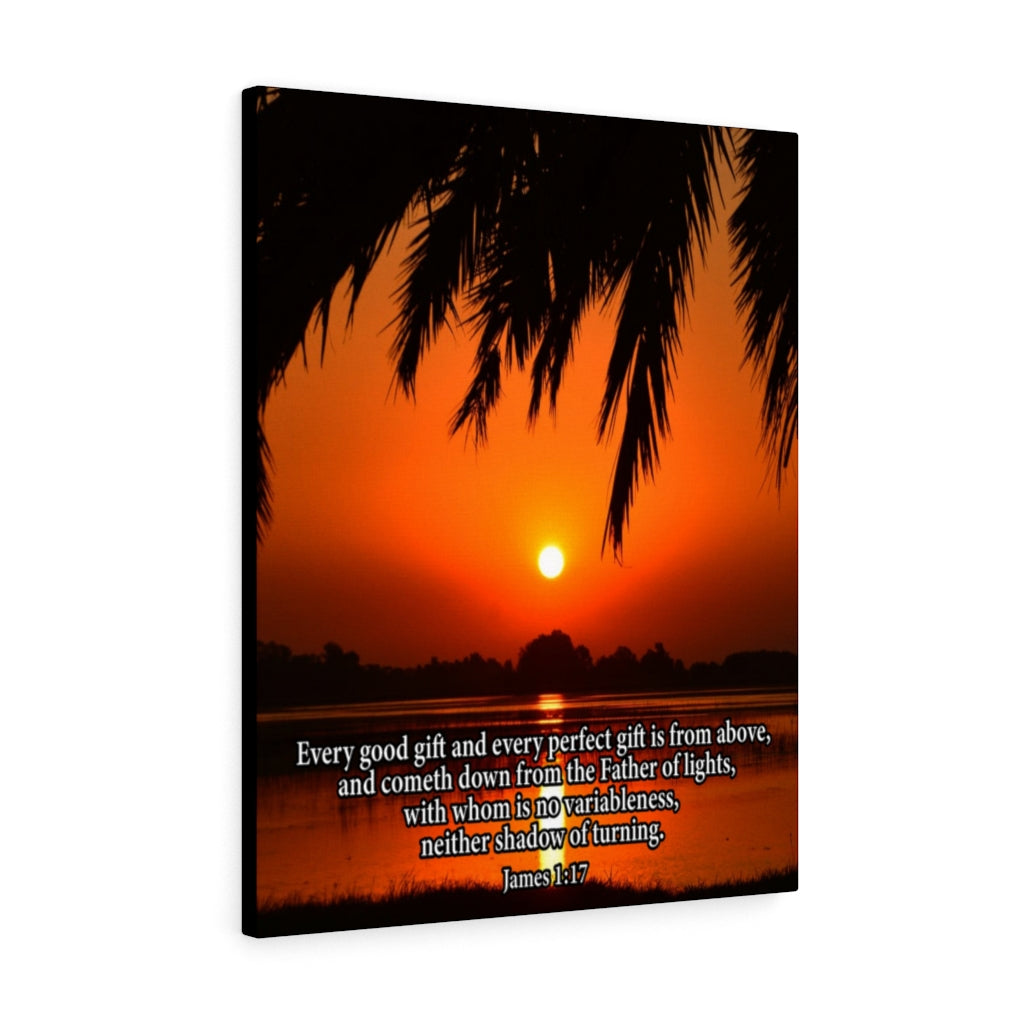 Scripture Walls From Above James 1:17 Bible Verse Canvas Christian Wall Art Ready to Hang Unframed-Express Your Love Gifts