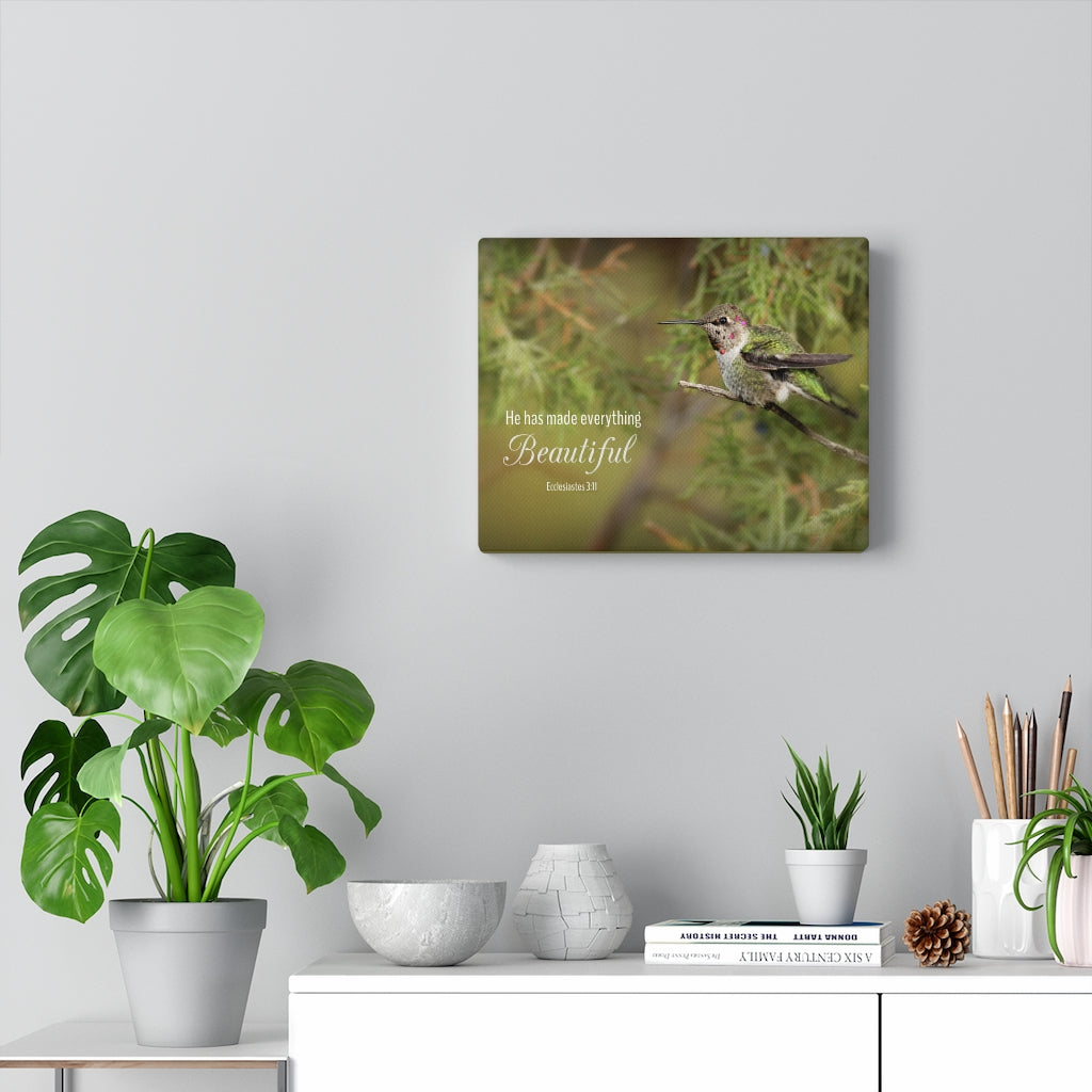 Scripture Walls Everything Beautiful Ecclesiastes 3:11 Bird Christian Wall Art Bible Verse Print Ready To Hang Unframed-Express Your Love Gifts