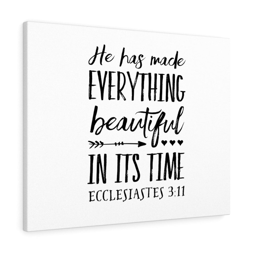 Scripture Walls Everything Beautiful Hearts Ecclesiastes 3:11 Christian Wall Art Bible Verse Print Ready To Hang Unframed-Express Your Love Gifts