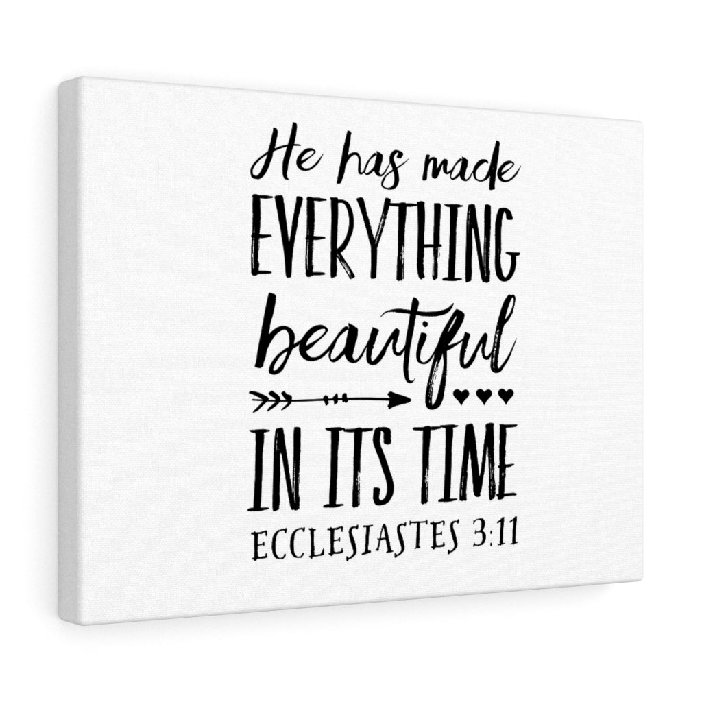Scripture Walls Everything Beautiful Hearts Ecclesiastes 3:11 Christian Wall Art Bible Verse Print Ready To Hang Unframed-Express Your Love Gifts