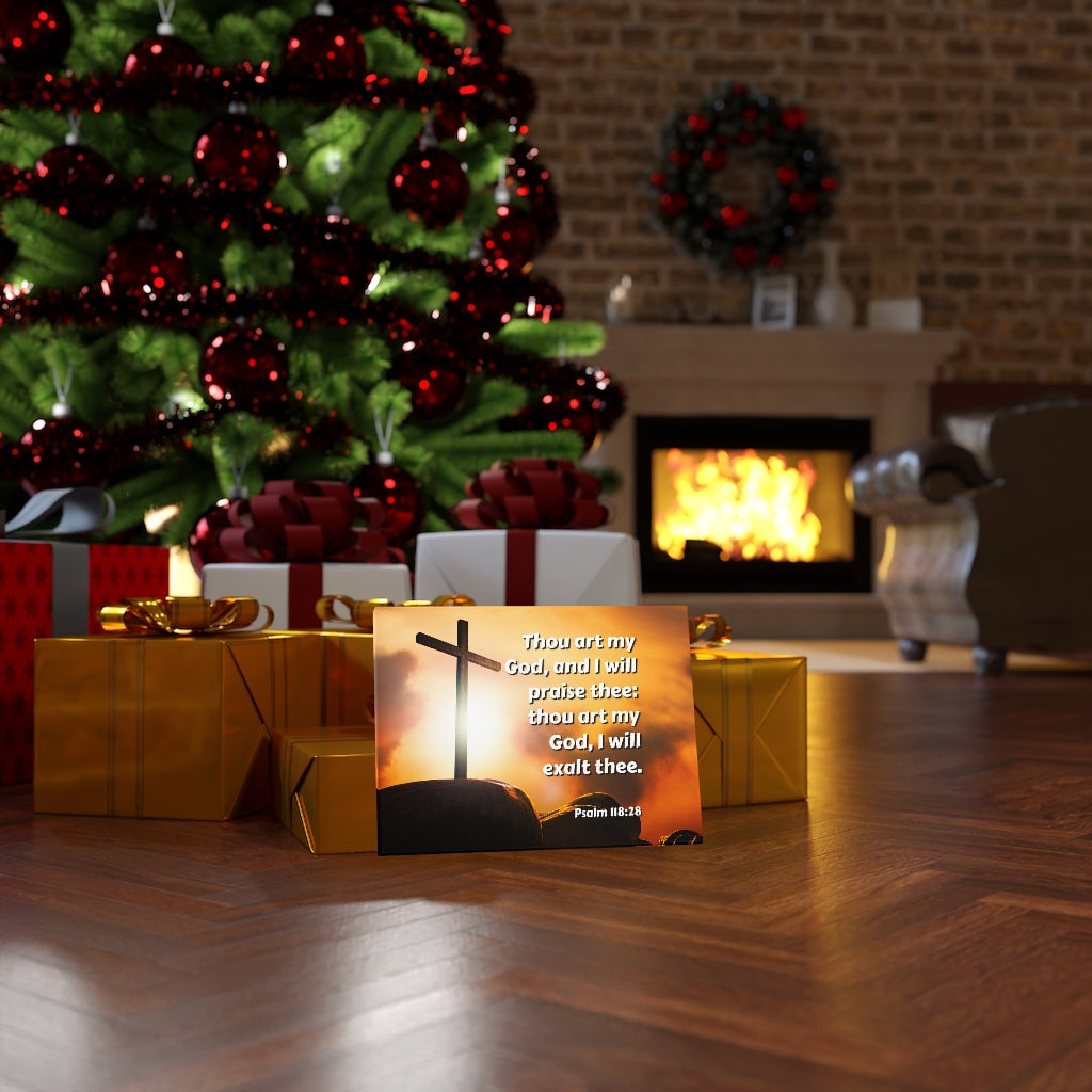 Scripture Walls Exalt Psalm 118:28 Bible Verse Canvas Christian Wall Art Ready to Hang Unframed-Express Your Love Gifts