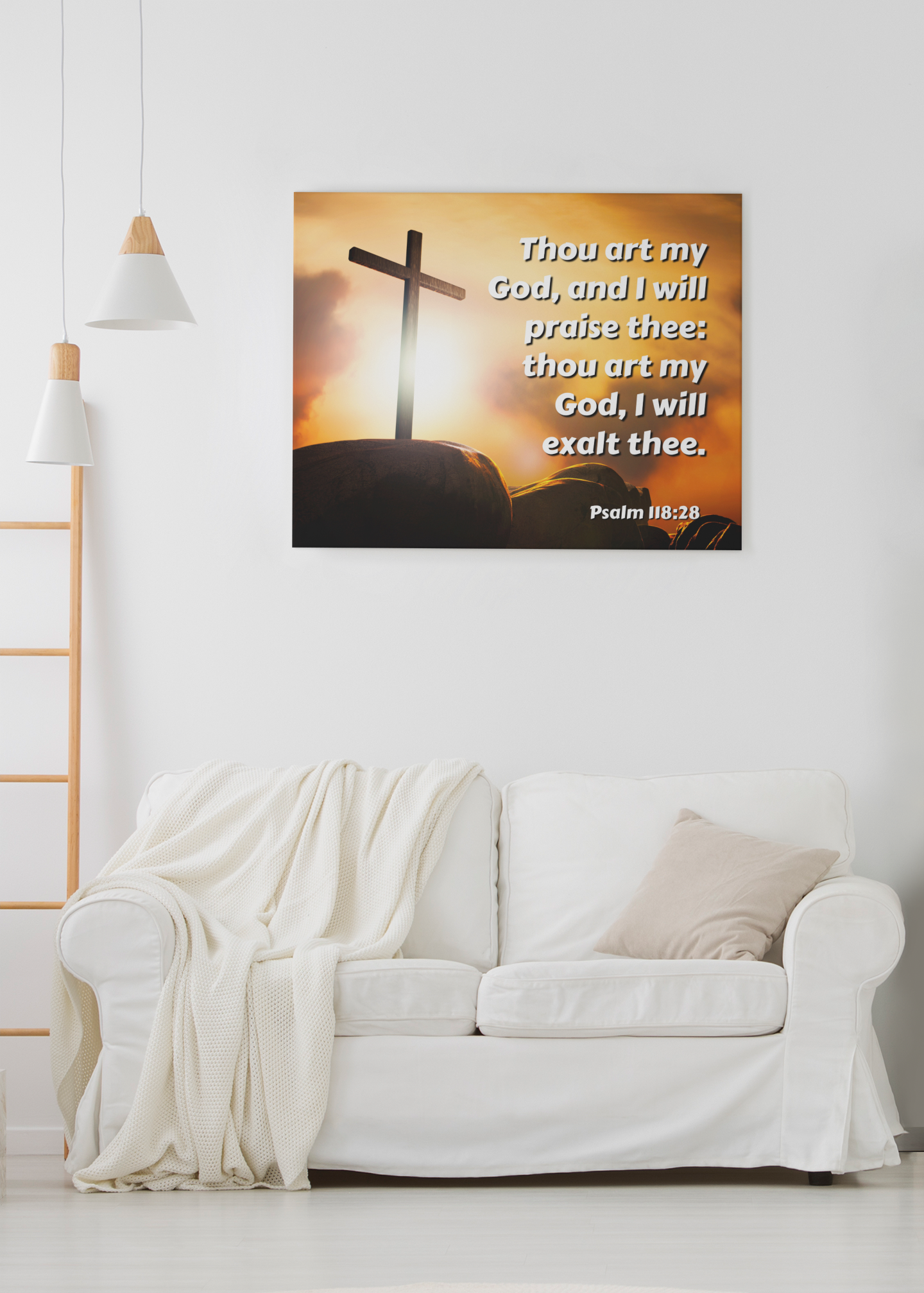 Scripture Walls Exalt Psalm 118:28 Bible Verse Canvas Christian Wall Art Ready to Hang Unframed-Express Your Love Gifts