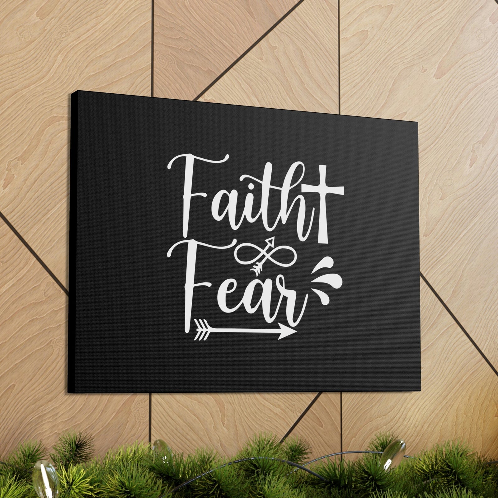 Scripture Walls Faith And Fear Isaiah 41:10 Cross Christian Wall Art Bible Verse Print Ready to Hang Unframed-Express Your Love Gifts