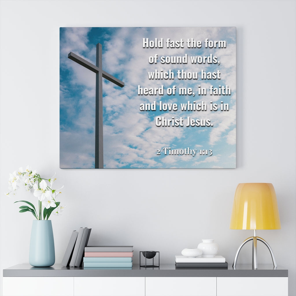 Scripture Walls Faith And Love Which Is In Christ Jesus 2 Timothy 1:13 Bible Verse Canvas Christian Wall Art Ready to Hang Unframed-Express Your Love Gifts
