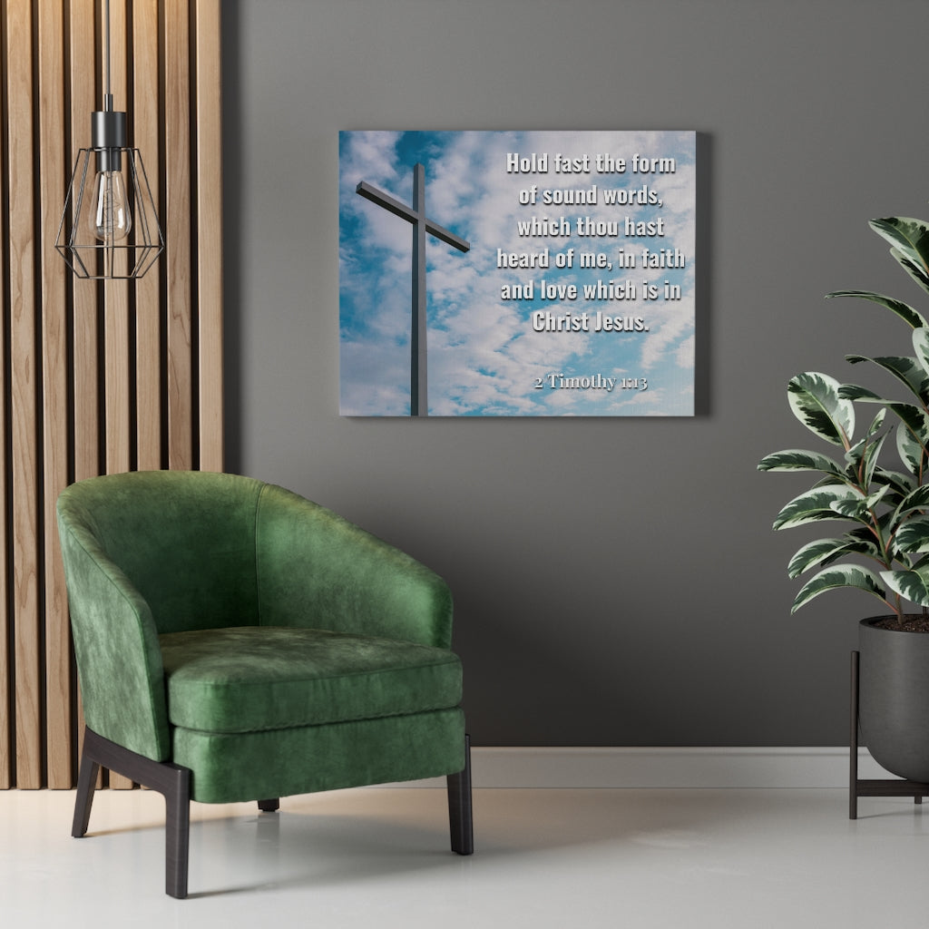 Scripture Walls Faith And Love Which Is In Christ Jesus 2 Timothy 1:13 Bible Verse Canvas Christian Wall Art Ready to Hang Unframed-Express Your Love Gifts