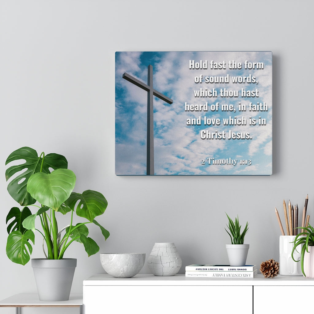 Scripture Walls Faith And Love Which Is In Christ Jesus 2 Timothy 1:13 Bible Verse Canvas Christian Wall Art Ready to Hang Unframed-Express Your Love Gifts