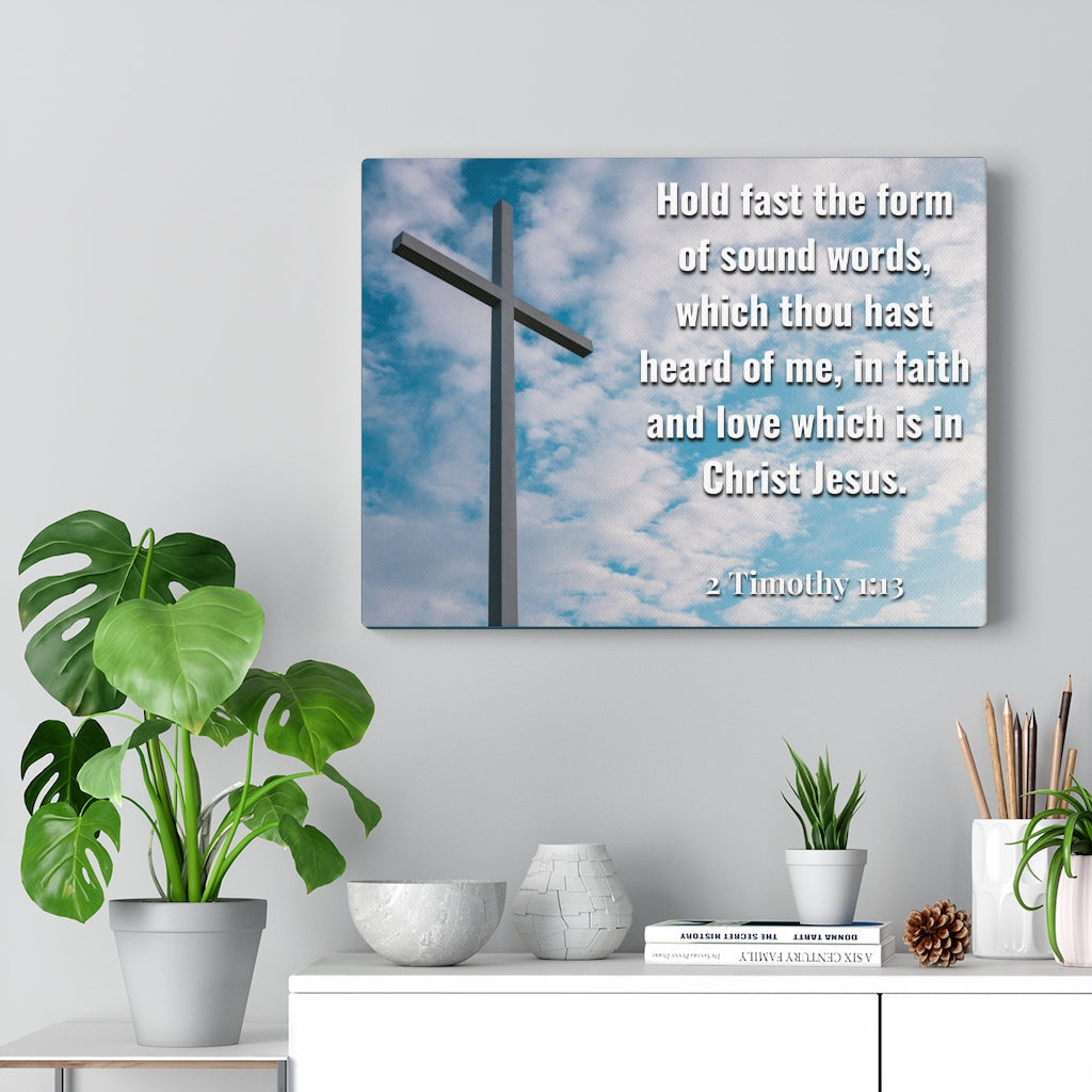 Scripture Walls Faith And Love Which Is In Christ Jesus 2 Timothy 1:13 Bible Verse Canvas Christian Wall Art Ready to Hang Unframed-Express Your Love Gifts