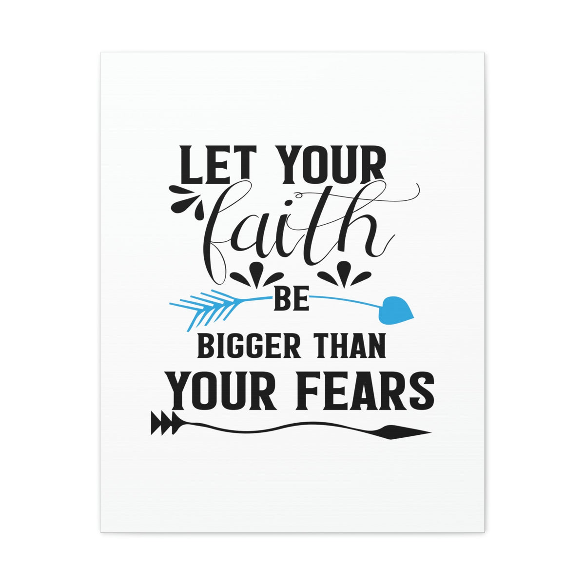 Scripture Walls Faith Be Bigger Than Your Fears Isaiah 41:13 Christian Wall Art Bible Verse Print Ready to Hang Unframed-Express Your Love Gifts