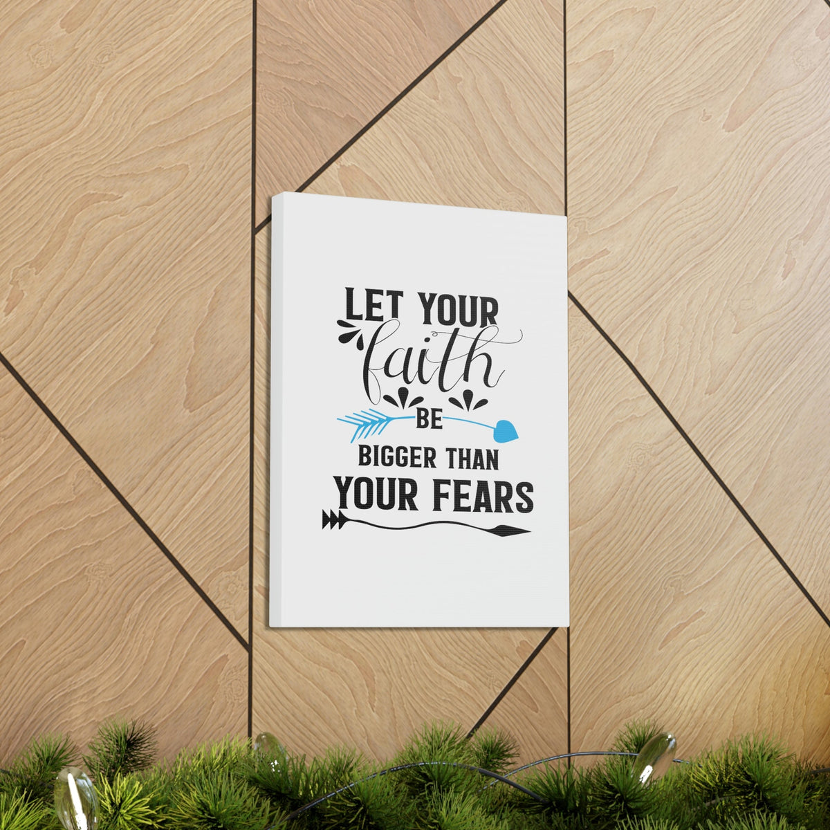 Scripture Walls Faith Be Bigger Than Your Fears Isaiah 41:13 Christian Wall Art Bible Verse Print Ready to Hang Unframed-Express Your Love Gifts