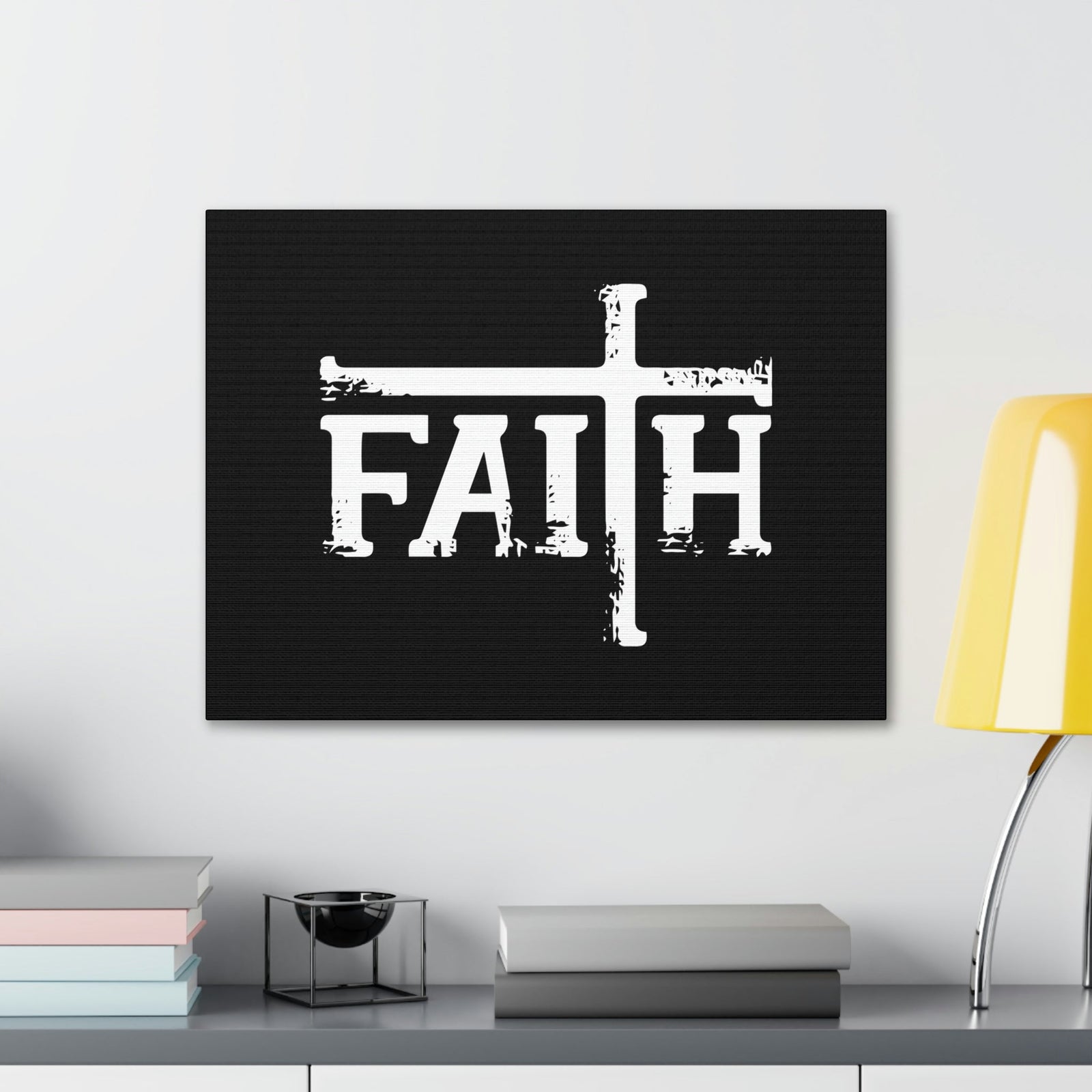 Scripture Walls Faith Big Romans 10:17 Cross Christian Wall Art Bible Verse Print Ready to Hang Unframed-Express Your Love Gifts