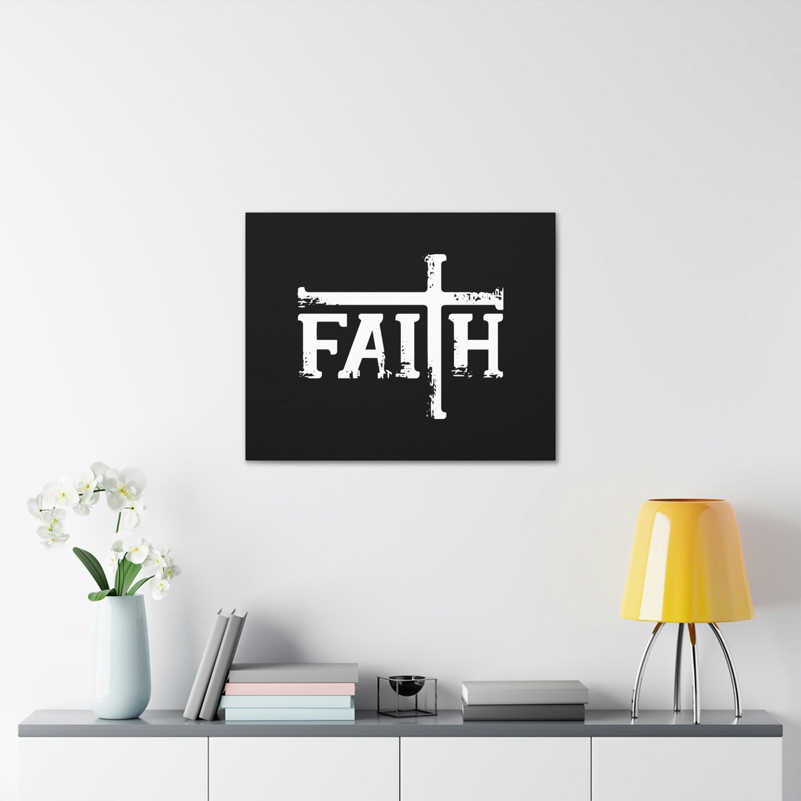 Scripture Walls Faith Big Romans 10:17 Cross Christian Wall Art Bible Verse Print Ready to Hang Unframed-Express Your Love Gifts