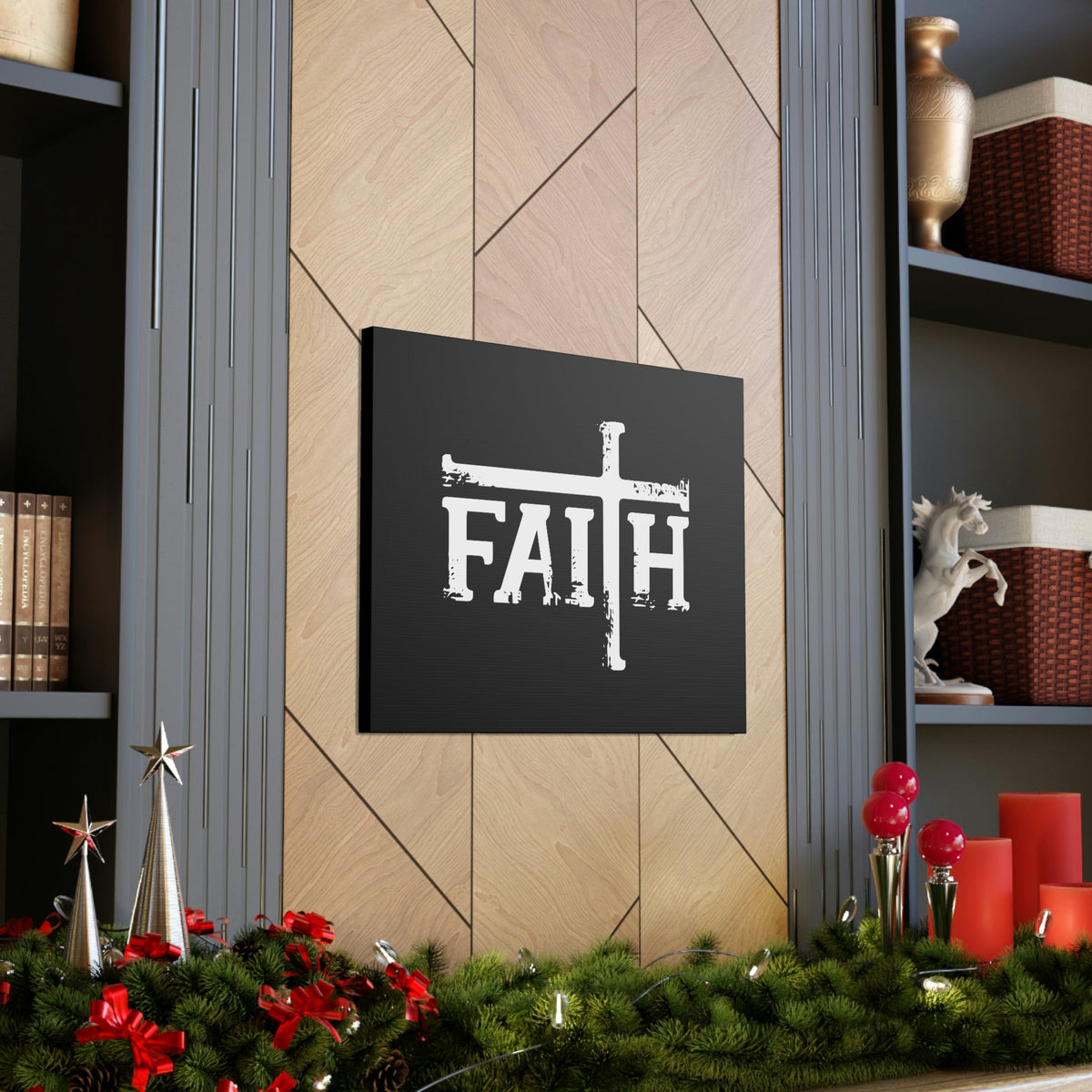 Scripture Walls Faith Big Romans 10:17 Cross Christian Wall Art Bible Verse Print Ready to Hang Unframed-Express Your Love Gifts