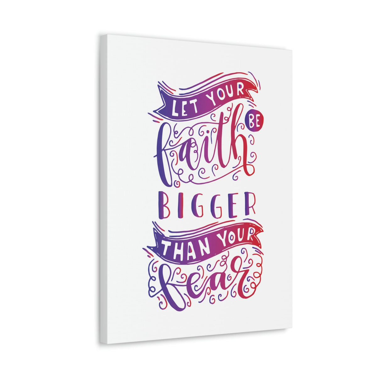 Scripture Walls Faith Bigger Than Your Fear Isaiah 41:10 Pink Christian Wall Art Bible Verse Print Ready to Hang Unframed-Express Your Love Gifts