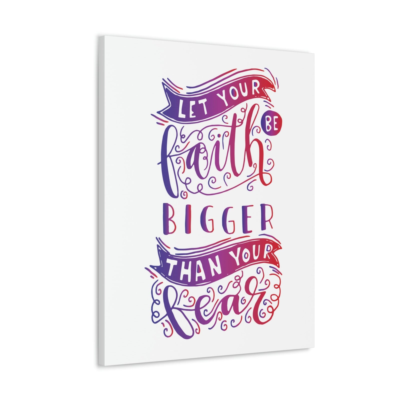 Scripture Walls Faith Bigger Than Your Fear Isaiah 41:10 Pink Christian Wall Art Bible Verse Print Ready to Hang Unframed-Express Your Love Gifts