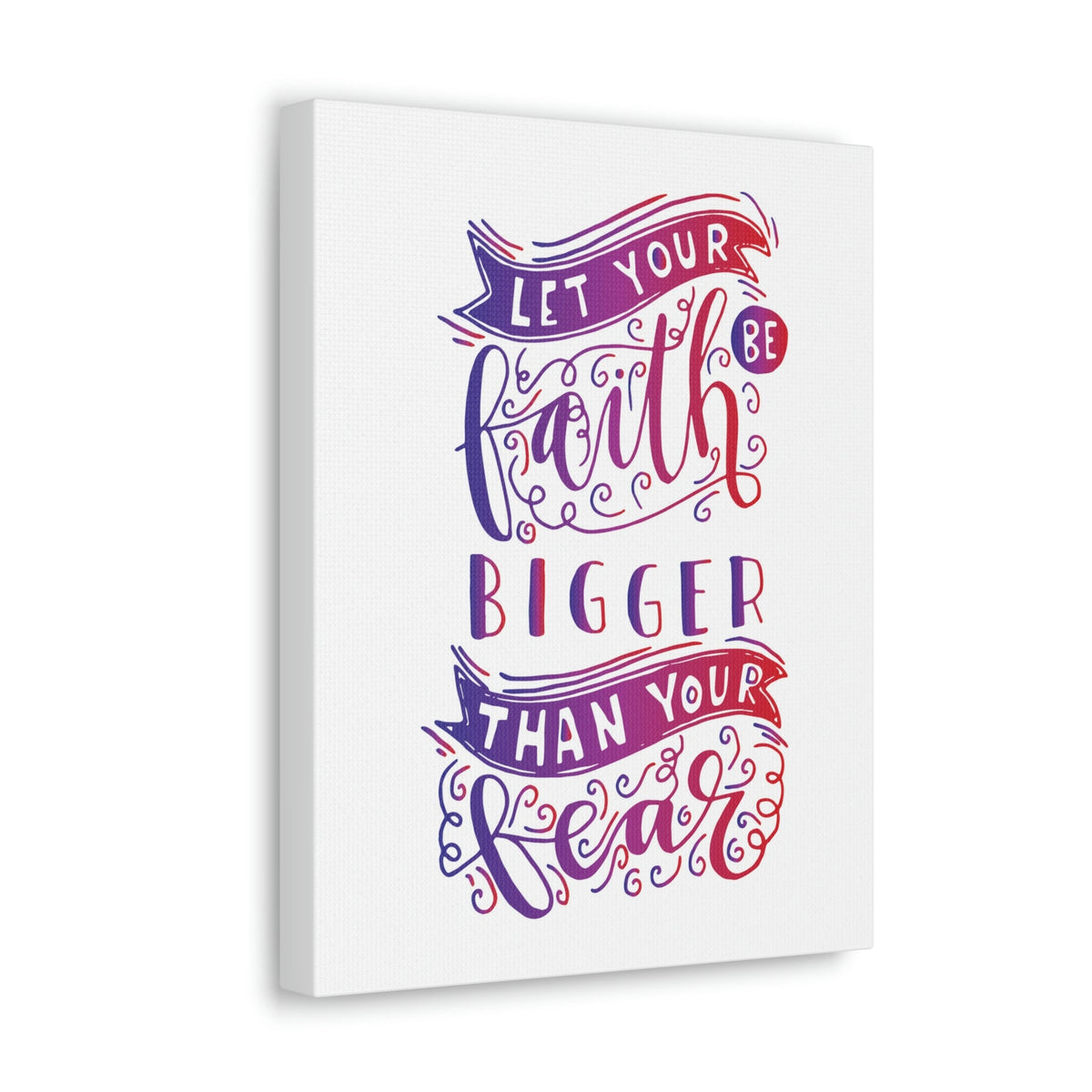 Scripture Walls Faith Bigger Than Your Fear Isaiah 41:10 Pink Christian Wall Art Bible Verse Print Ready to Hang Unframed-Express Your Love Gifts