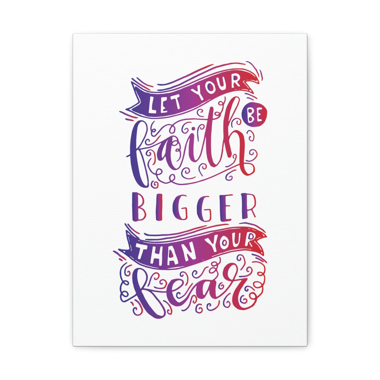 Scripture Walls Faith Bigger Than Your Fear Isaiah 41:10 Pink Christian Wall Art Bible Verse Print Ready to Hang Unframed-Express Your Love Gifts