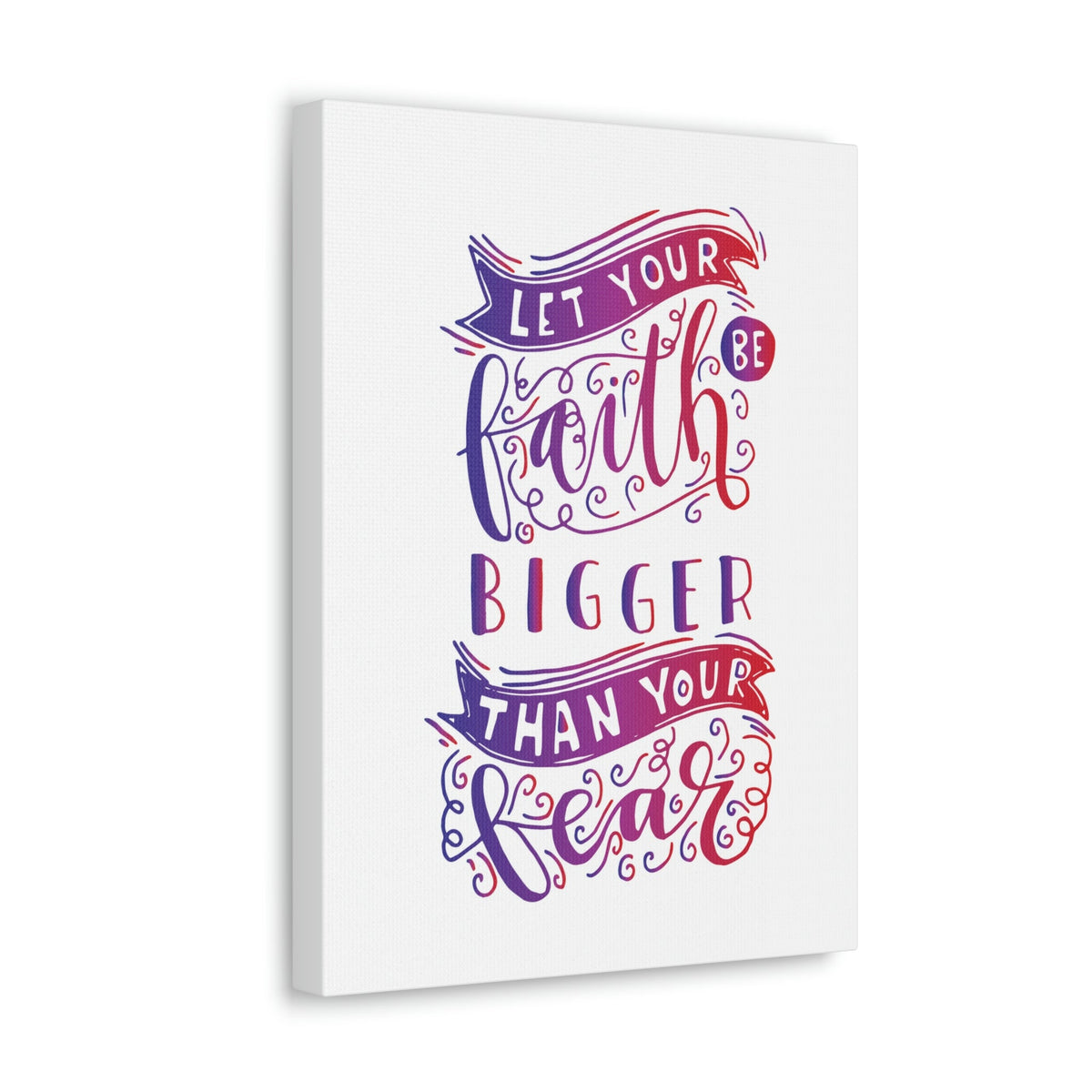 Scripture Walls Faith Bigger Than Your Fear Isaiah 41:10 Pink Christian Wall Art Bible Verse Print Ready to Hang Unframed-Express Your Love Gifts