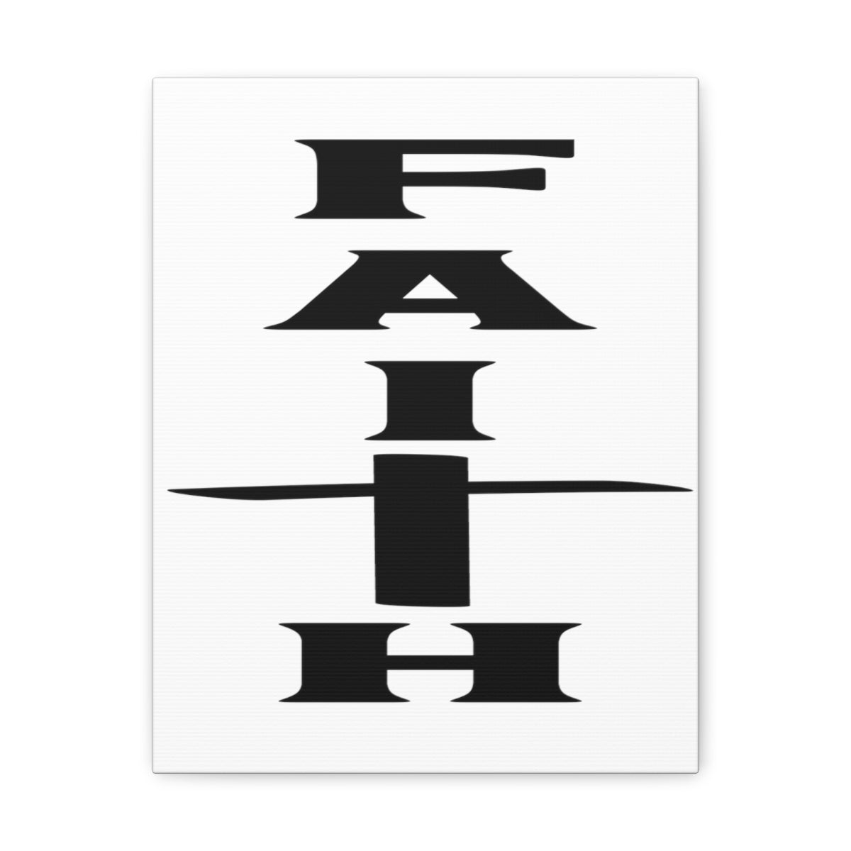 Scripture Walls Faith Black 2 Corinthians 5:7 Christian Wall Art Print Ready to Hang Unframed-Express Your Love Gifts