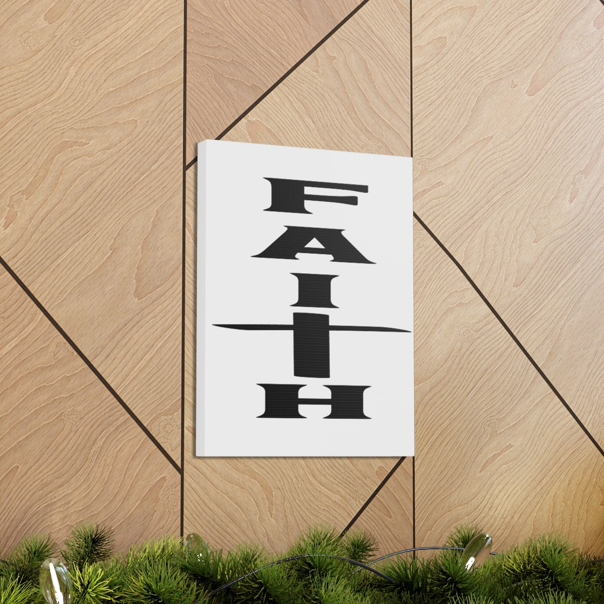 Scripture Walls Faith Black 2 Corinthians 5:7 Christian Wall Art Print Ready to Hang Unframed-Express Your Love Gifts