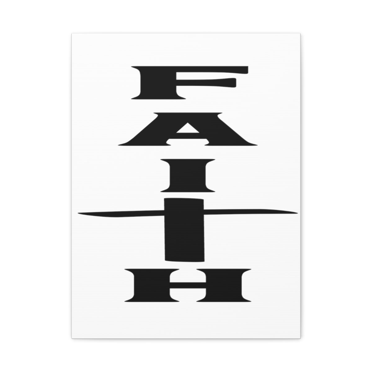 Scripture Walls Faith Black 2 Corinthians 5:7 Christian Wall Art Print Ready to Hang Unframed-Express Your Love Gifts