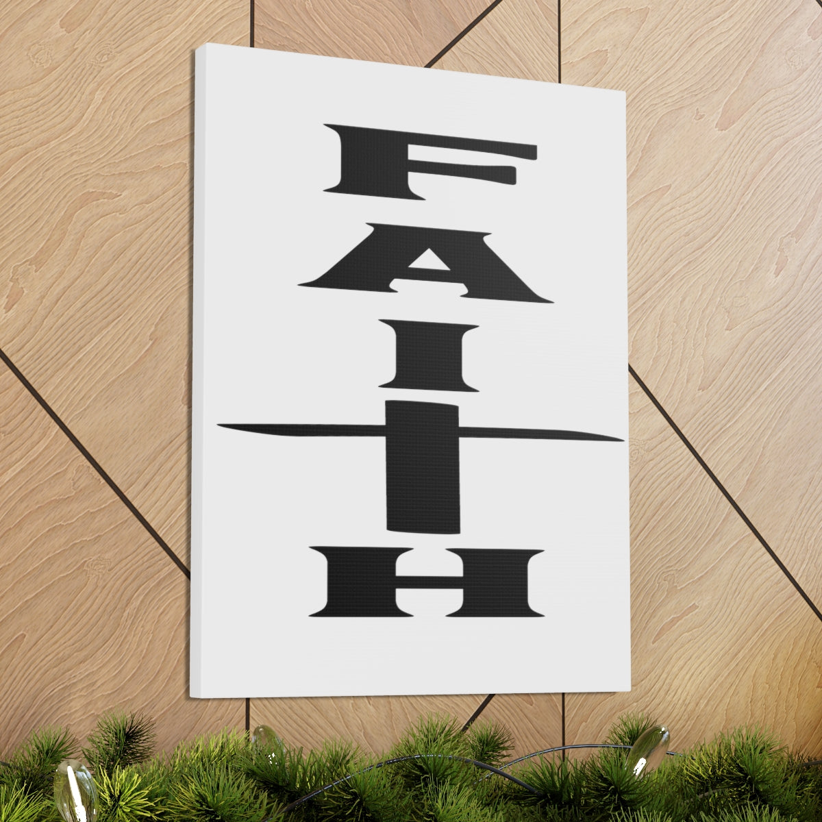 Scripture Walls Faith Black 2 Corinthians 5:7 Christian Wall Art Print Ready to Hang Unframed-Express Your Love Gifts