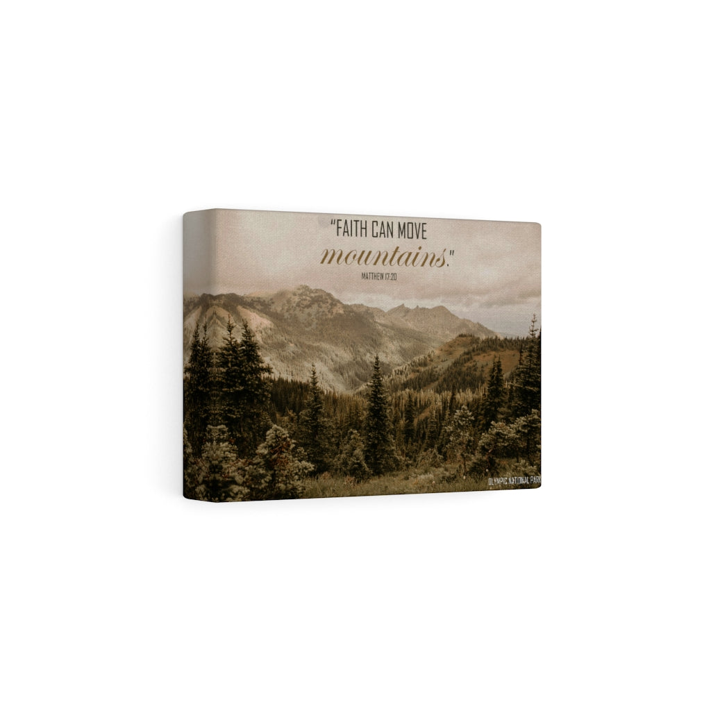Scripture Walls Faith Can Move Matthew 17:20 Bible Verse Canvas Christian Wall Art Ready to Hang Unframed-Express Your Love Gifts